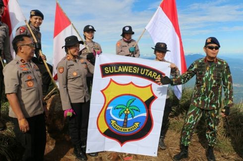 Polda Sulut Soft Launching Logo Baru di Gunung Klabat