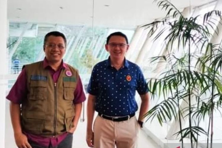 Gubernur Nusa Tenggara Barat (NTB), Zulkieflimansyah bertemu Komisaris Utama Pertamina, Basuki Tjahaja Purnama atau Ahok di Jakarta, Jumat (1/4/2022). 