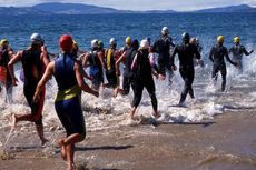 Peserta Sungailiat Triathlon Internasional Asal Barcelona Boyong Keluarga