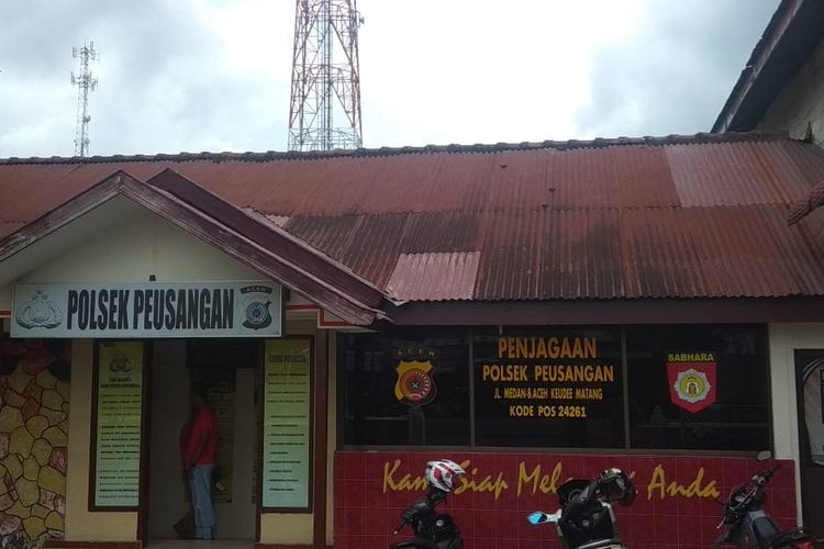 Bangunan Polsek Peusangan, Kabupaten Bireuen, Aceh, Senin (14/10/2019)