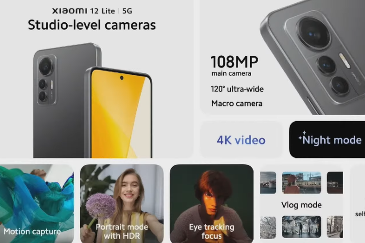 Fitur kamera Xiaomi 12 Lite.
