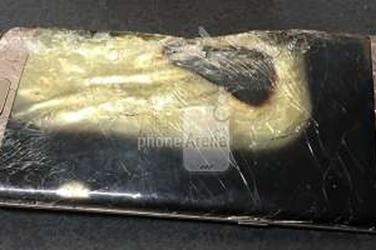 Galaxy S7 Edge yang terbakar di AS.