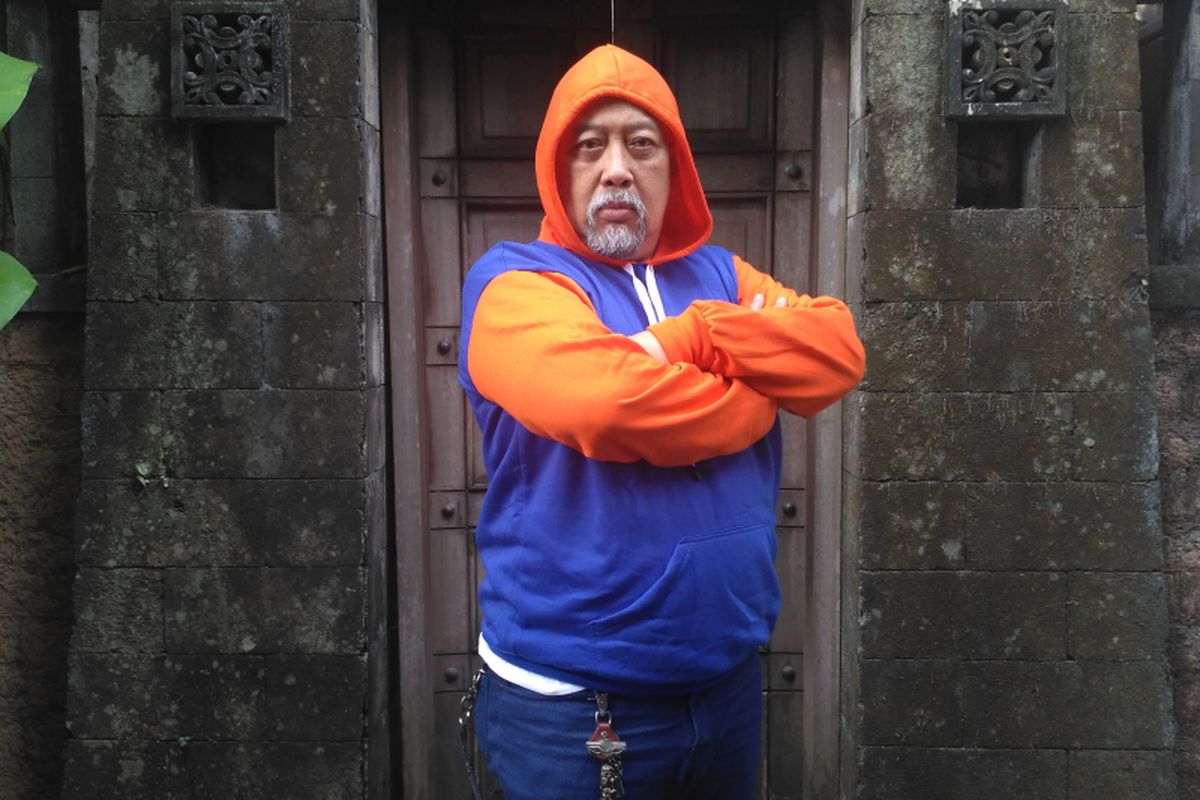 Komedian senior Indro Warkop saat ditemui dalam media gathering film 'Gila Lu Ndro! di kawasan Duren Tiga, Jakarta Selatan, Selasa (21/8/2018).