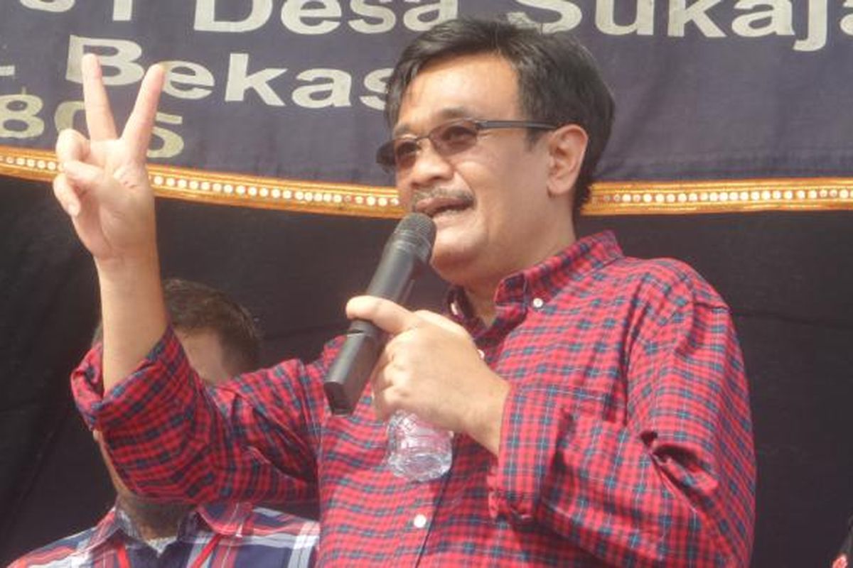 Djarot Saiful Hidayat di Rusun Bumi Cengkareng Indah, Jakarta Barat, Sabtu (21/1/2017)