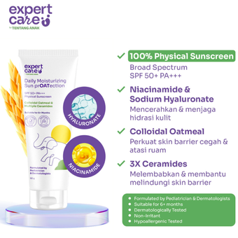 Expert Care Physical Sunscreen SPF50+ PA+++, rekomendasi sunscreen anak 
