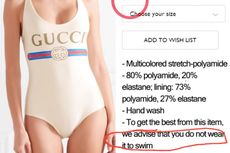 Gucci Rilis Baju Renang yang Tak Bisa Dipakai Berenang