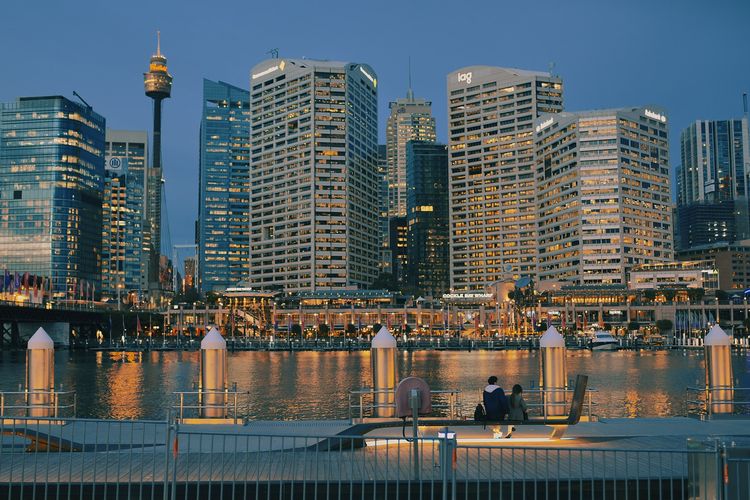 Pemandangan Darling Harbour, Sydney, Australia.