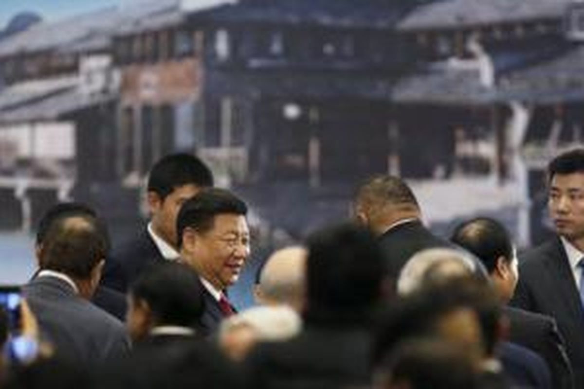 Presiden China Xi Jinping menghadiri pembukaan Konferensi Internet Dunia di Wuzhen, Jiaxing, provinsi Zhejiang, China, 16 Desember 2015. 