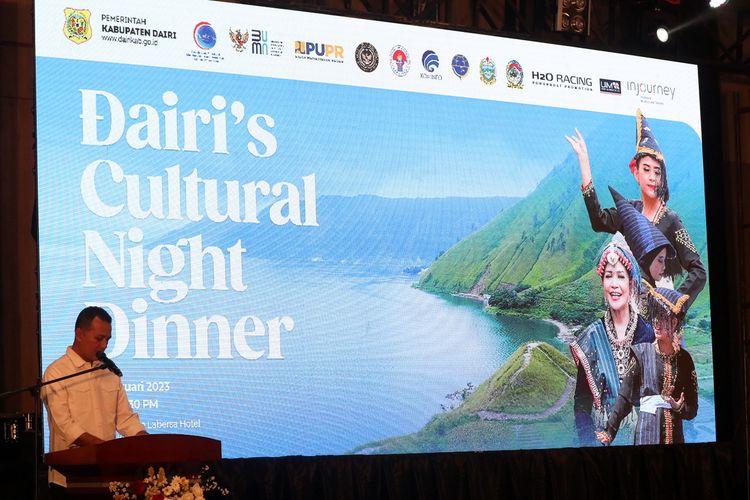 Wakil Gubernur Sumut Musa Rajekshah menghadiri Dairi’s Culture Night Dinner di Labersa Hotel, Balige, Sabtu (25/2/2023) malam