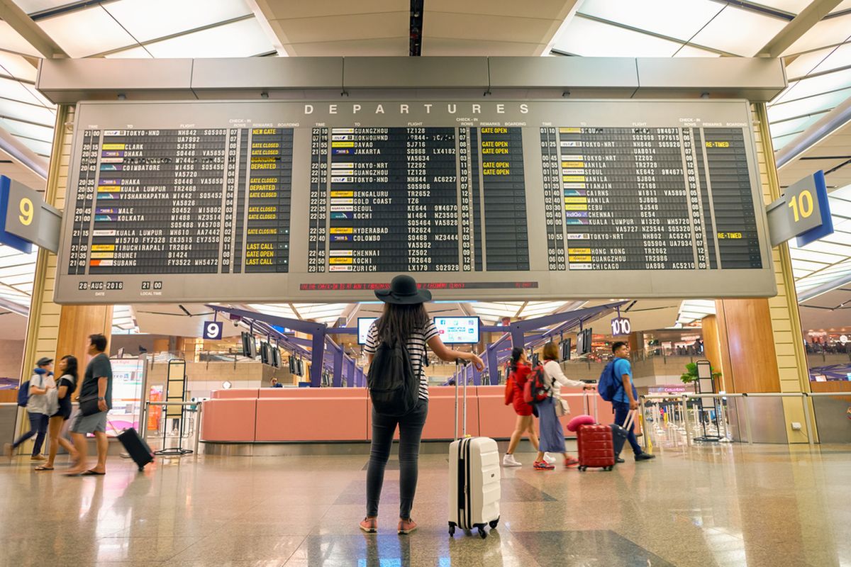 Bandara Changi Singapura.