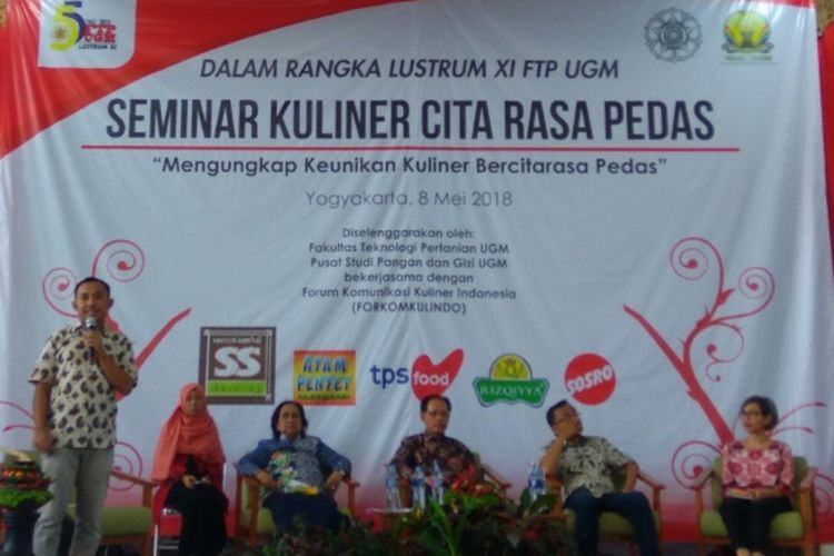 Seminar Kuliner Citarasa Pedas dari FTP UGM, Selasa (8/5/2018).