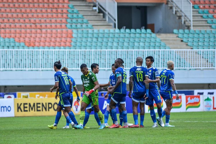 Persib Bandung dalam pertandingan pekan ke-20 Liga 1 2022-2023 kontra Borneo FC Samarinda, Kamis (26/1/2023) di Stadion Pakansari, Kabupaten Bandung.