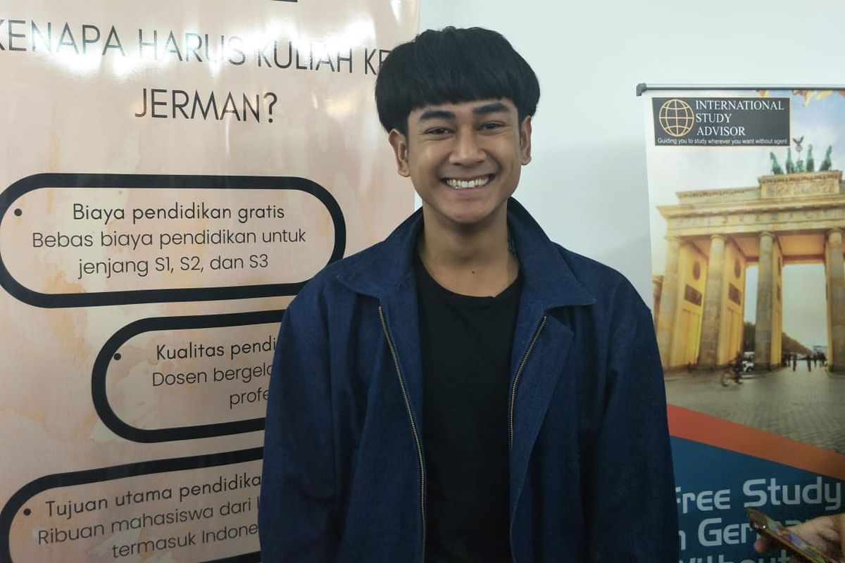 Dwi Andhika saat ditemui usai acara Internasional Study Advistor di kawasan Kemang, Jakarta Selatan, Rabu (13/2/2019).