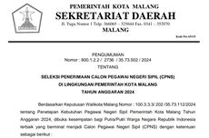 Seleksi CPNS 2024 Pemkot Malang, Ini Formasi yang Dibutuhkan