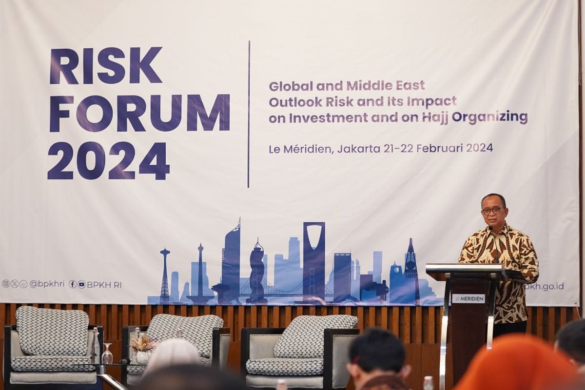 Badan Pengelola Keuangan Haji (BPKH) menyelenggarakan Risk Forum 2024 dengan tema ?Global and Middle East Outlook Risk and Its Impact on Investment and on Hajj Organizing? mulai 21-22 Februari 2024 di Jakarta.