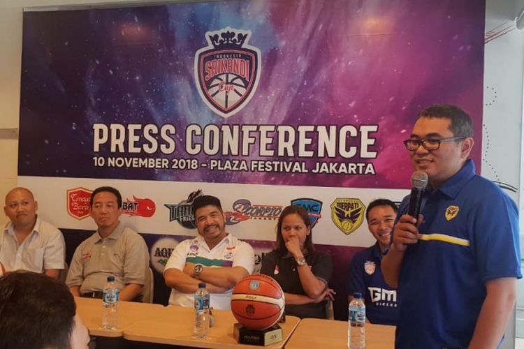 Konferensi pers pergelaran Srikandi Cup 2018-2019 di Jakarta (10/11/2018). Srikandi Cup memerlukan dukungan banyak sponsor.