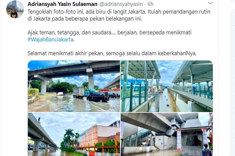 Tagar #WajahBaruJakarta diserbu netizen untuk menyindir Gubernur DKI Jakarta Anies Baswedana akan bencana banjir yang kembali datang. Tagar itu sebelumnya kerap dipakai Anies untuk memopulerkan berbagai kebijakannya.