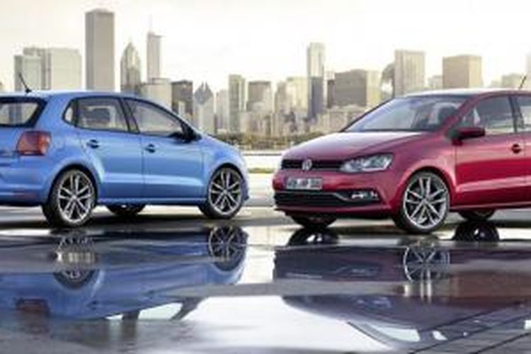Tampilan baru VW Polo yang akan muncul pertama kali di Geneva Auto Show, Maret 2014.