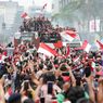 BERITA FOTO: Antusias Warga Sambut Pawai Garuda Muda di Bundaran HI