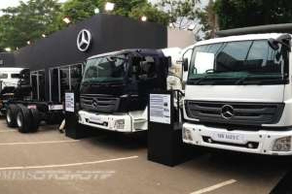 Mercedes Benz heavy duty truck yang baru diluncurkan, Rabu (9/11/2016).