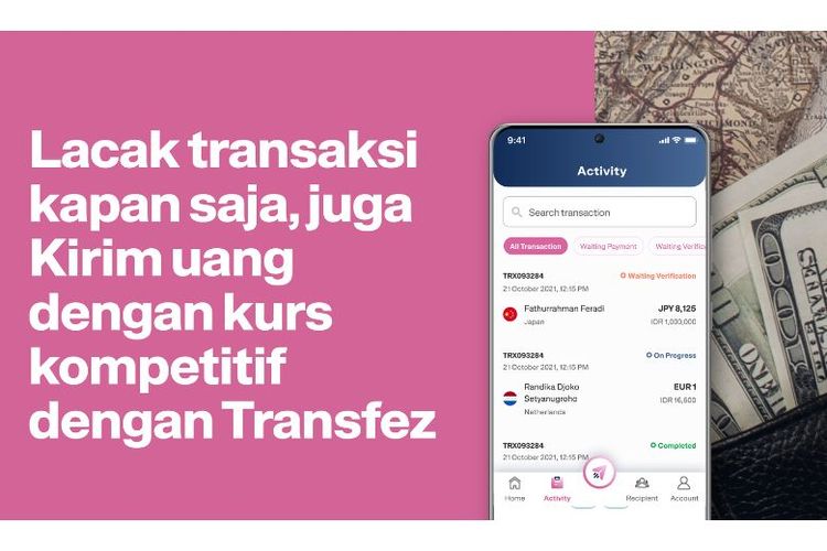 Kirim uang ke luar negeri tanpa ribet dengan Transfez.