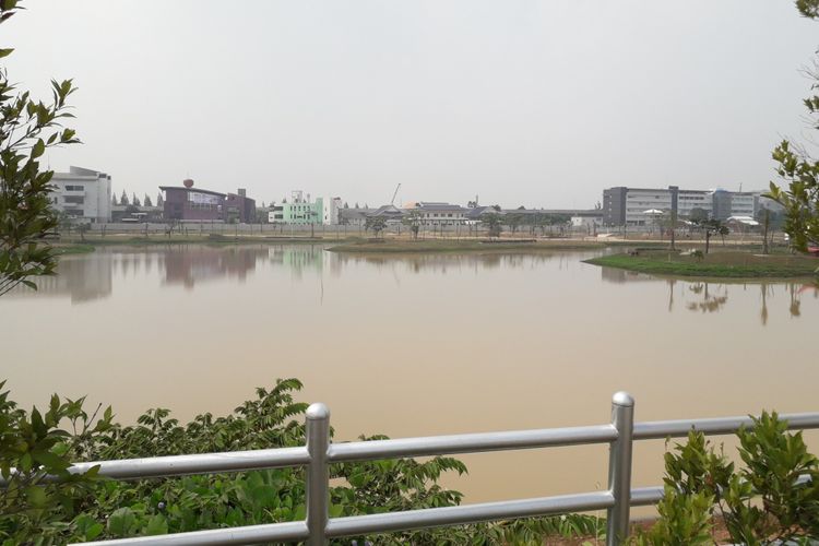 Danau untuk menyiram pasir arena, JIEP Pulo Mas