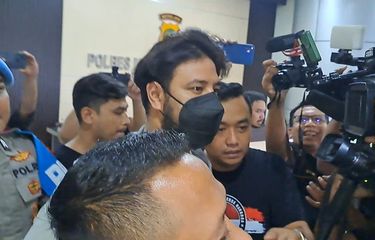 Ammar Zoni di Mapolres Metro Jakarta Barat, Kamis (14/12/2023). 