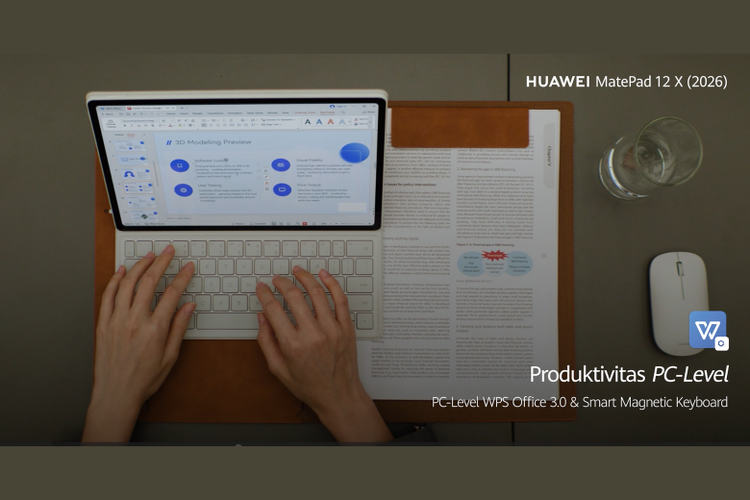HUAWEI MatePad 12X 2026 hadir sebagai tablet dengan produktivitas setara PC, didukung WPS Office PC-level dan Smart Magnetic Keyboard. Perangkat ini dirancang untuk menunjang kerja dan belajar yang fleksibel di awal tahun. 