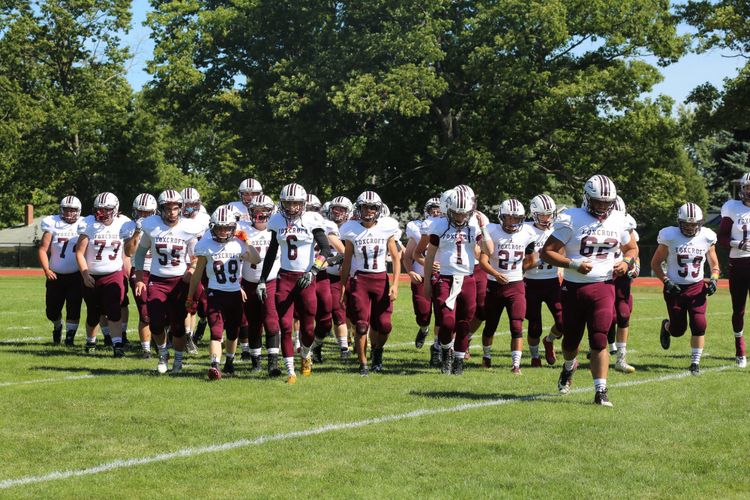 Pemain American Football dari tim Foxcroft Academy.