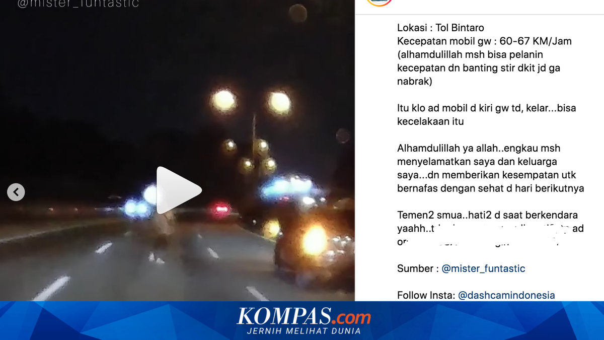 Masih Banyak Orang Nekat Menyeberang di Jalan Tol