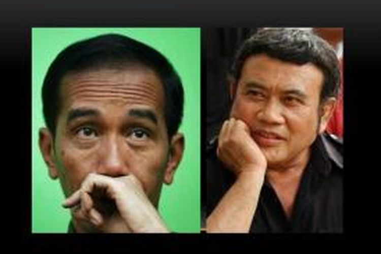 Joko Widodo (kiri) dan Rhoma Irama (kanan)