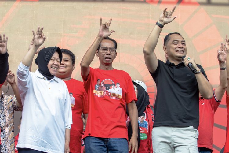Kampanye Pilkada, Risma-Eri Cahyadi Satu Panggung di Gelora 10 November Surabaya