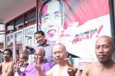 Berkeyakinan Jokowi-JK Menang, Pendukungnya Cukur Gundul