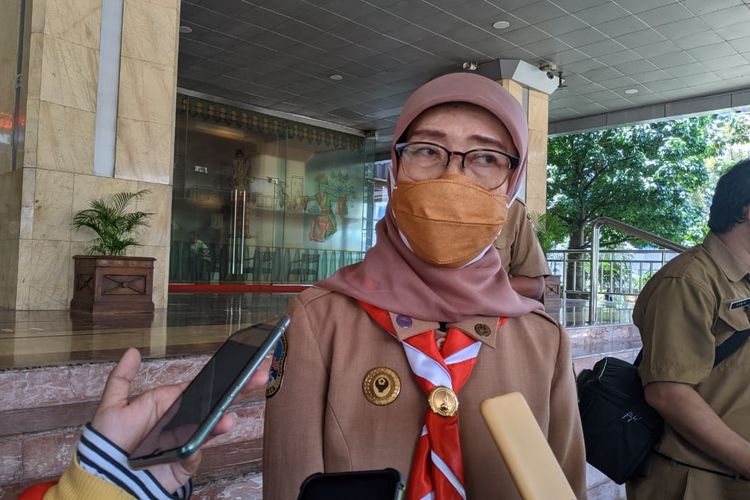 Kepala Dinas Kesehatan DKI Jakarta Widyastuti saat ditemui di Balaikota DKI Jakarta, Selasa (23/3/2021)