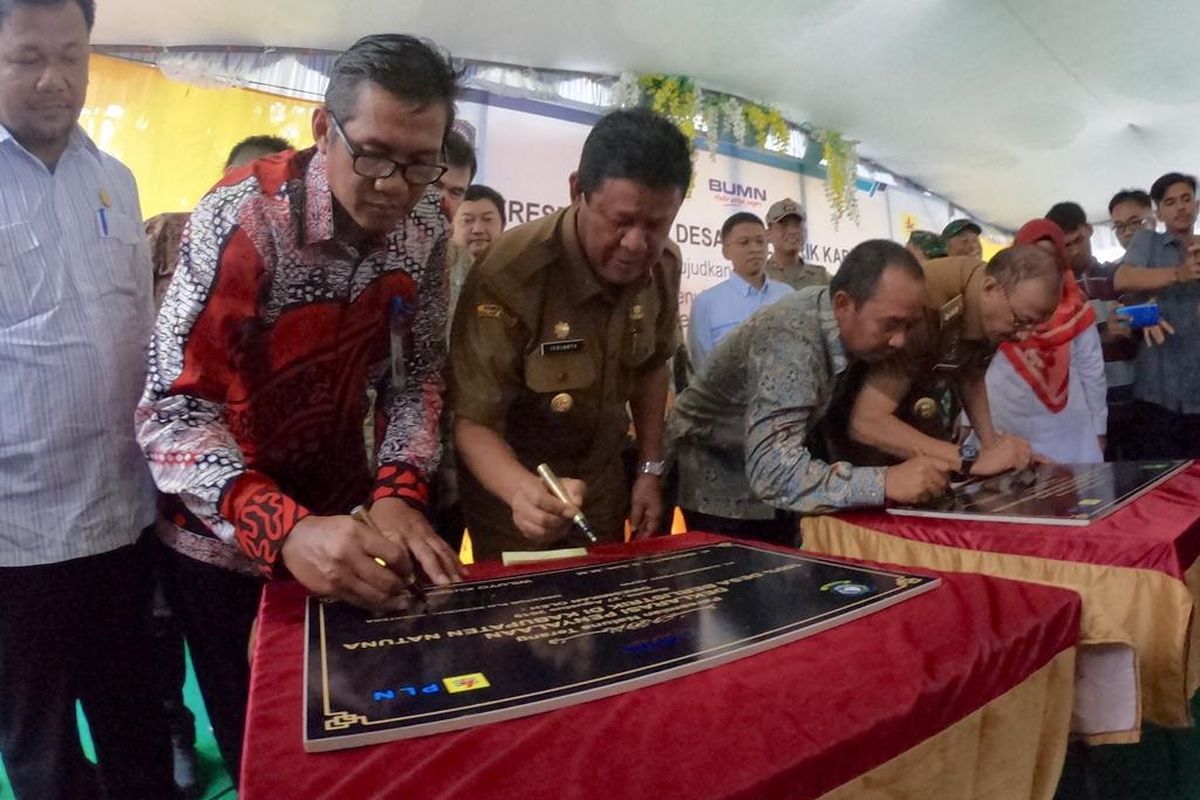 Peresmian 100?sa Berlistrik di Kepulauan Natuna, Selasa (27/8/2019)