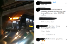 Viral, Video Bus Transjakarta Tersangkut di Terowongan Jembatan, Ini Kata Pengelola