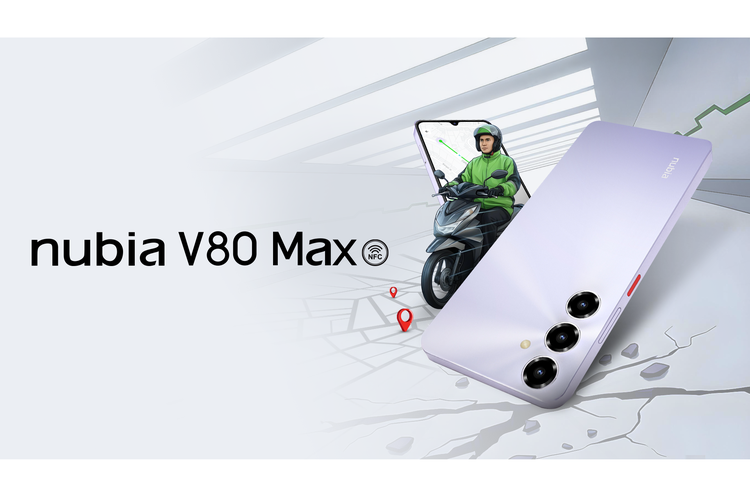 Harga Nubia V80 Max (8/128 GB) di Indonesia mulai Rp 1,9 juta.