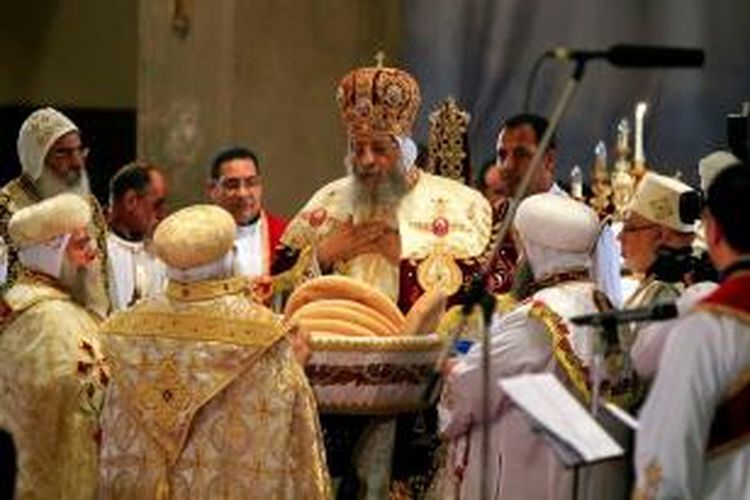 Pemimpin tertinggi gereja Kristen Koptik Mesir,  Paus Tawadros II.