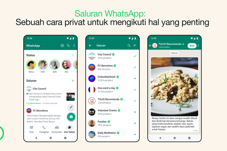 WhatsApp resmi meluncurkan fitur WhatsApp Channel terbarunya, Kamis (8/6/2023). Kendati demikian, fitur ini masih tersedia secara terbatas untuk wilayah Singapura dan Kolombia terlebih dahulu