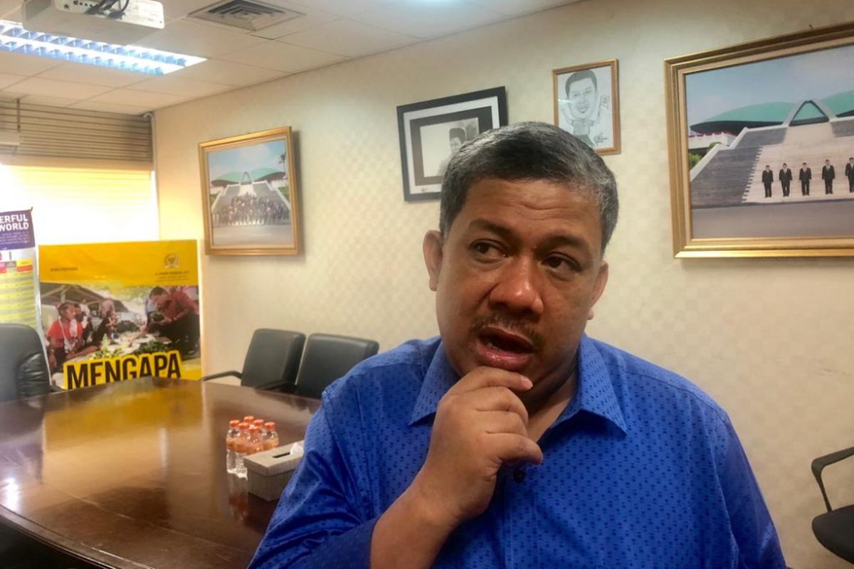 Wakil Ketua DPR Fahri Hamzah di Kompleks Parlemen, Kamis (15/11/2018). 
