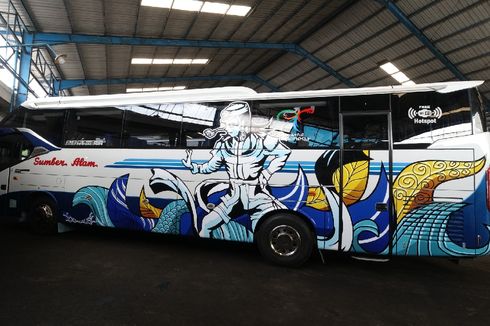 PO Sumber Alam Pasang Livery Unik pada Armada Pariwisatanya