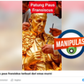 INFOGRAFIK: Video Pembuatan Patung Emas Paus Fransiskus adalah Rekayasa AI