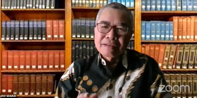 Ekonom Center of Reform on Economics (CORE) Piter Abdullah dalam acara pemaparan hasil survei Persepsi Penerima Kartu Prakerja terhadap Penyelenggaraan Program Kartu Prakerja secara virtual di channel YouTube Cyrus Network, Kamis (20/5/2021).