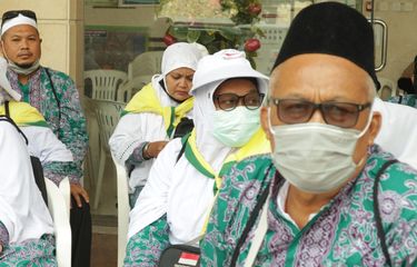 Ilustrasi jemaah haji Indonesia. 