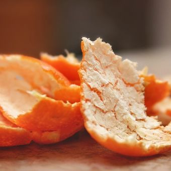 Ilustrasi kulit jeruk. 