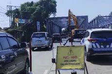 Ada Perbaikan Jalan di Area Jembatan Kalikondang Demak, Lalu Lintas Tersendat