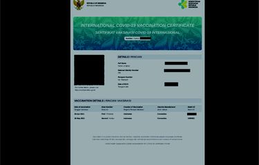 Sertifikat vaksin sesuai standar WHO