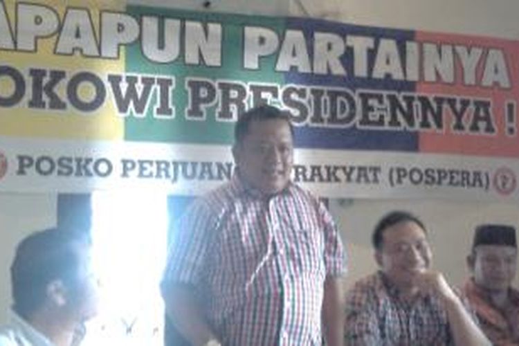 Anggota DPRD Kab Lampung Tengah Gunawan Amir nyatakan dukungannya pada pasangan capres-cawapres Joko Widodo dan Jusuf Kalla, Sabtu (14/6/2014) 