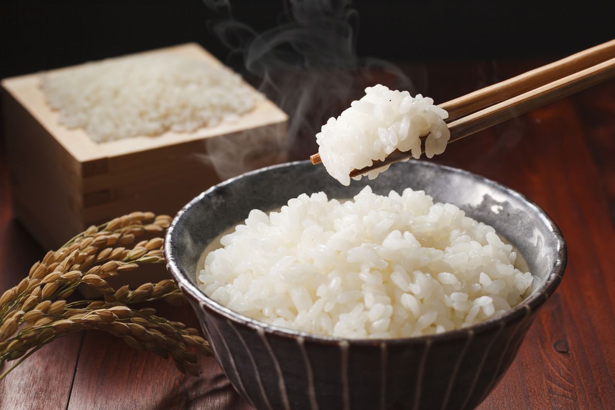 Ilustrasi nasi Jepangs. 