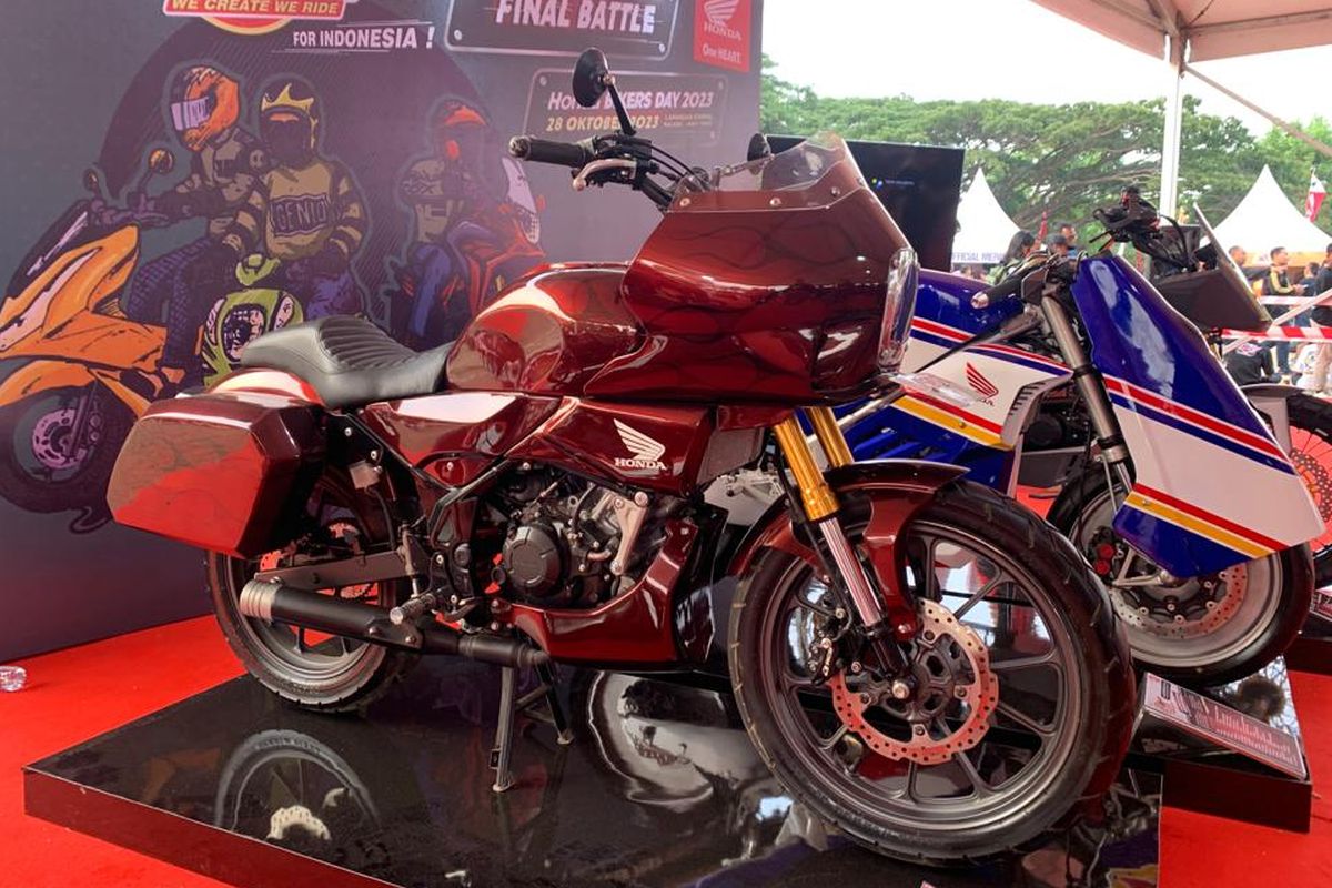 Modifikasi Honda CB150X ala Big Bike Amerika 